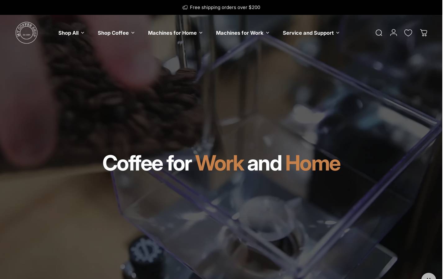 mycoffeeshop.com.au homepage screenshot