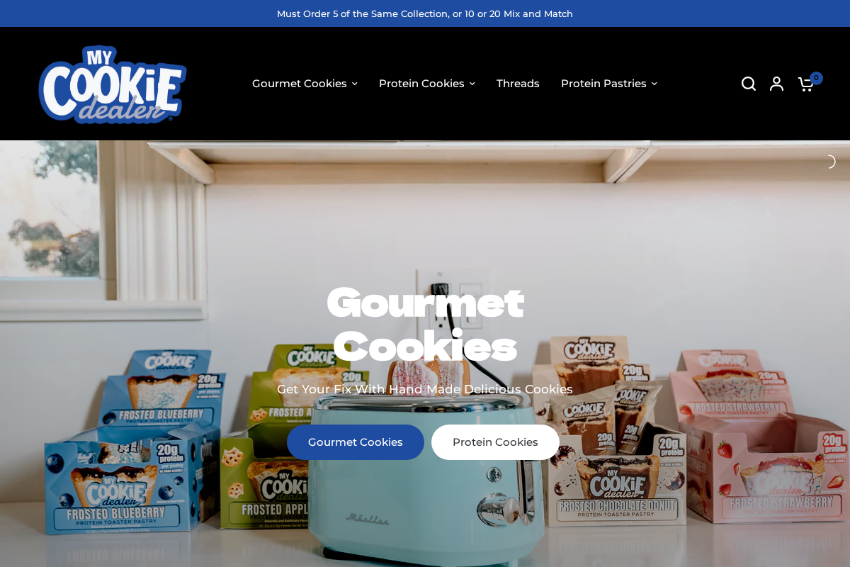 My Cookie Dealer homepage screenshot