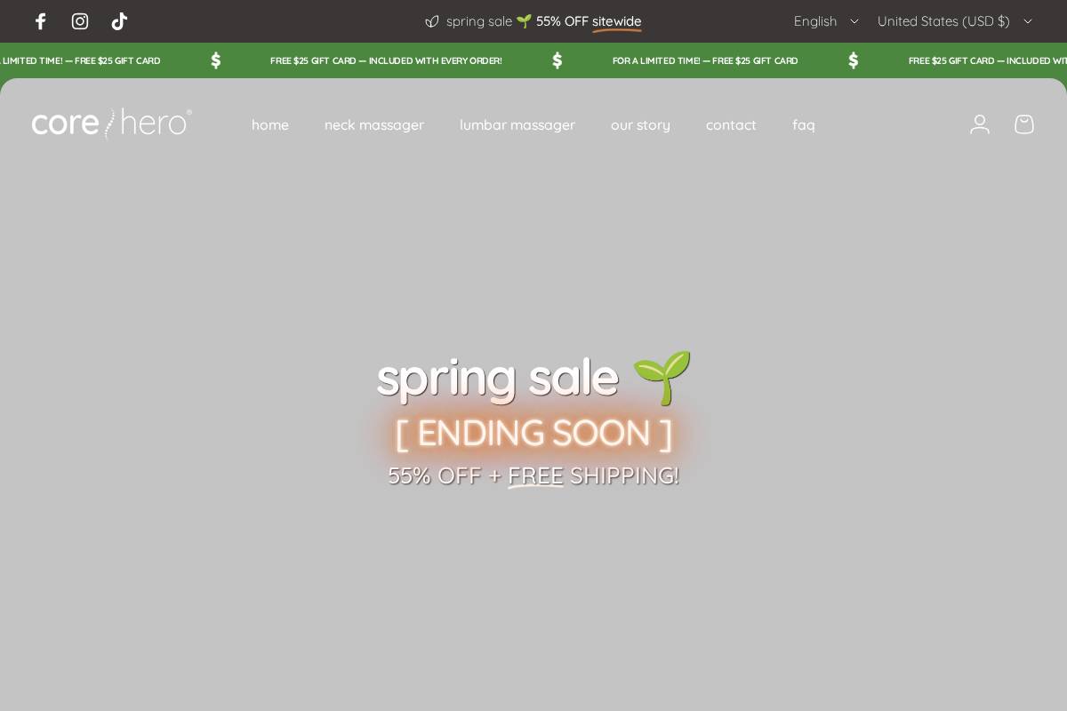 mycorehero.com homepage screenshot