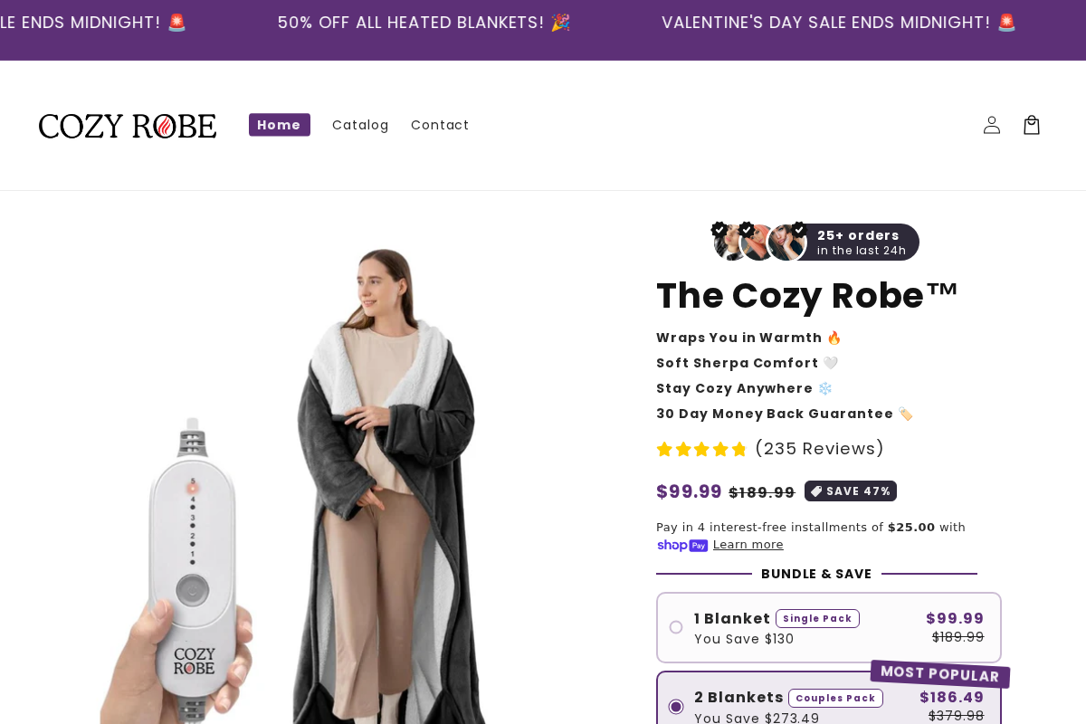 CozyRobes™ homepage screenshot