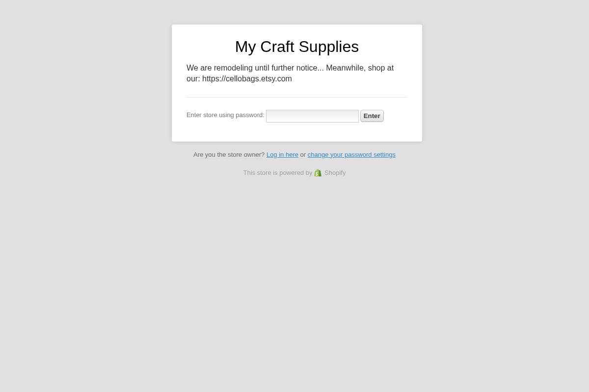 mycraftsupplies.com homepage screenshot