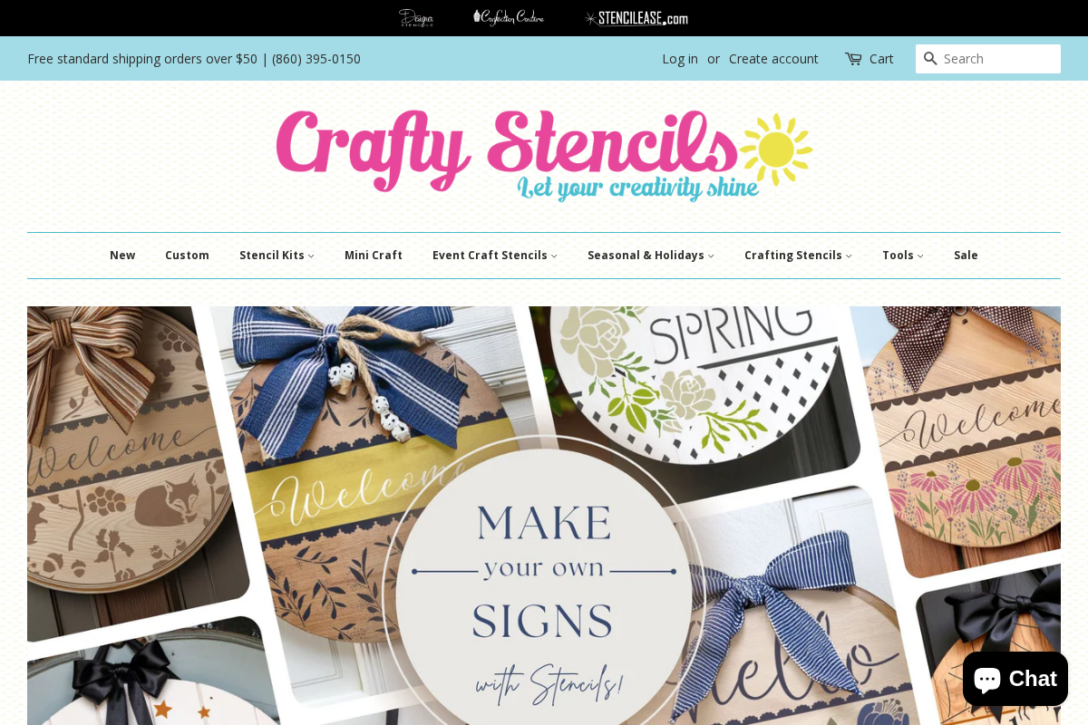 mycraftystencils homepage screenshot