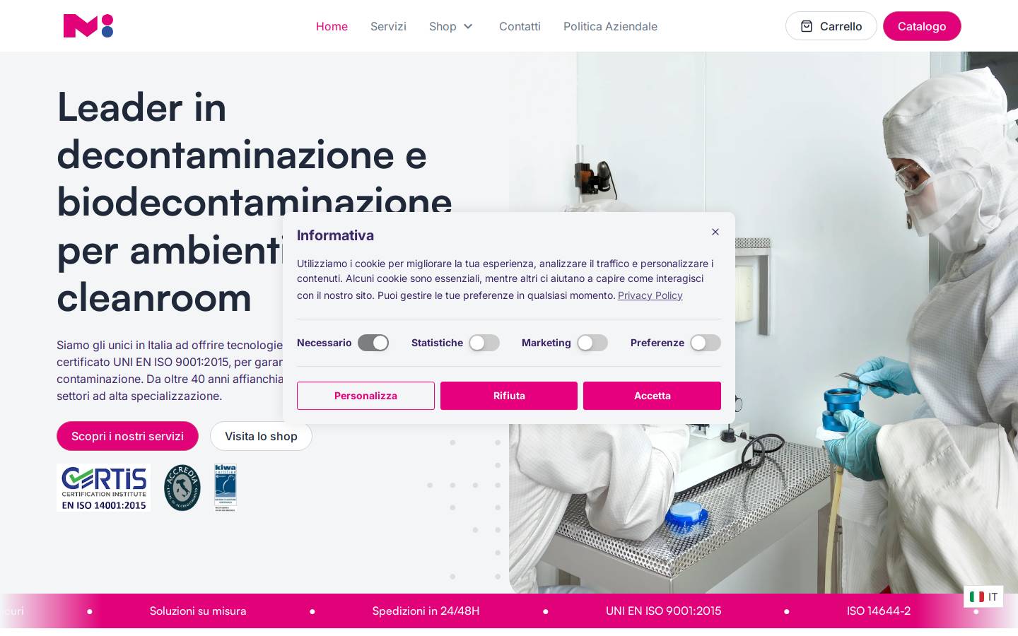mycroclean.com homepage screenshot