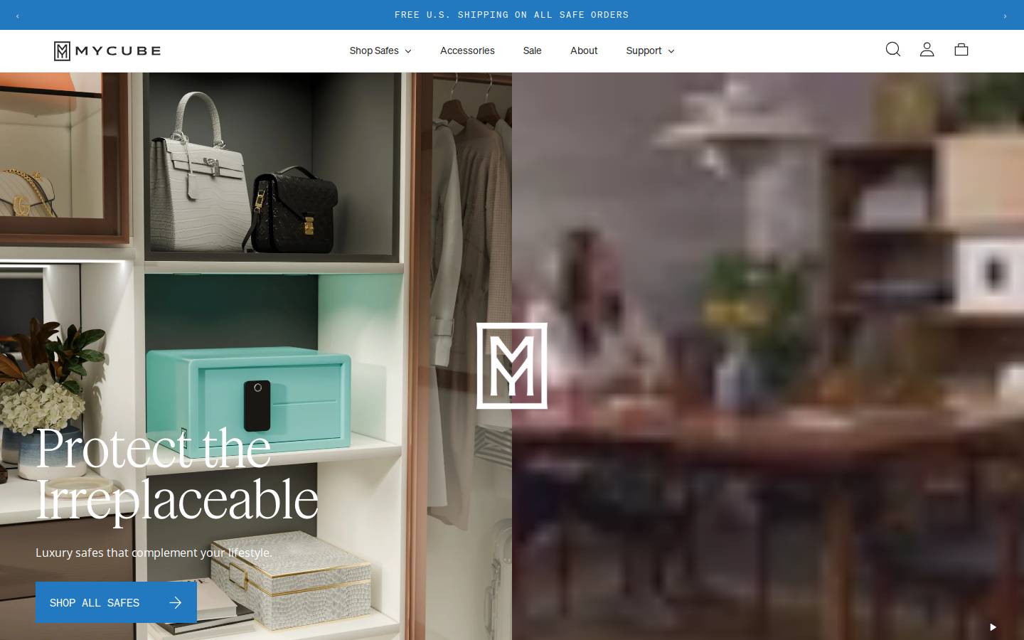 mycubesafe.com homepage screenshot