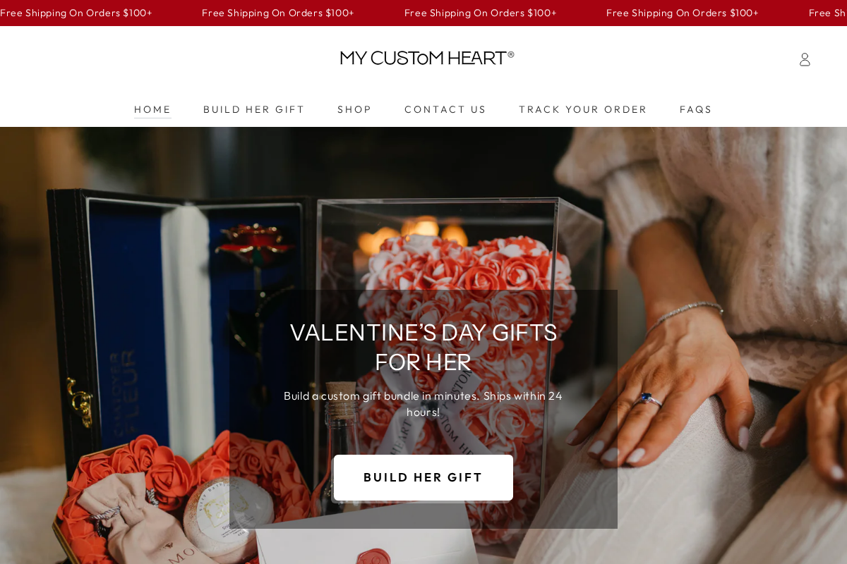 Mycustomheart homepage screenshot