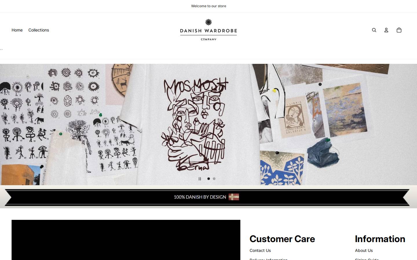 Danish Wardrobe Company homepage screenshot