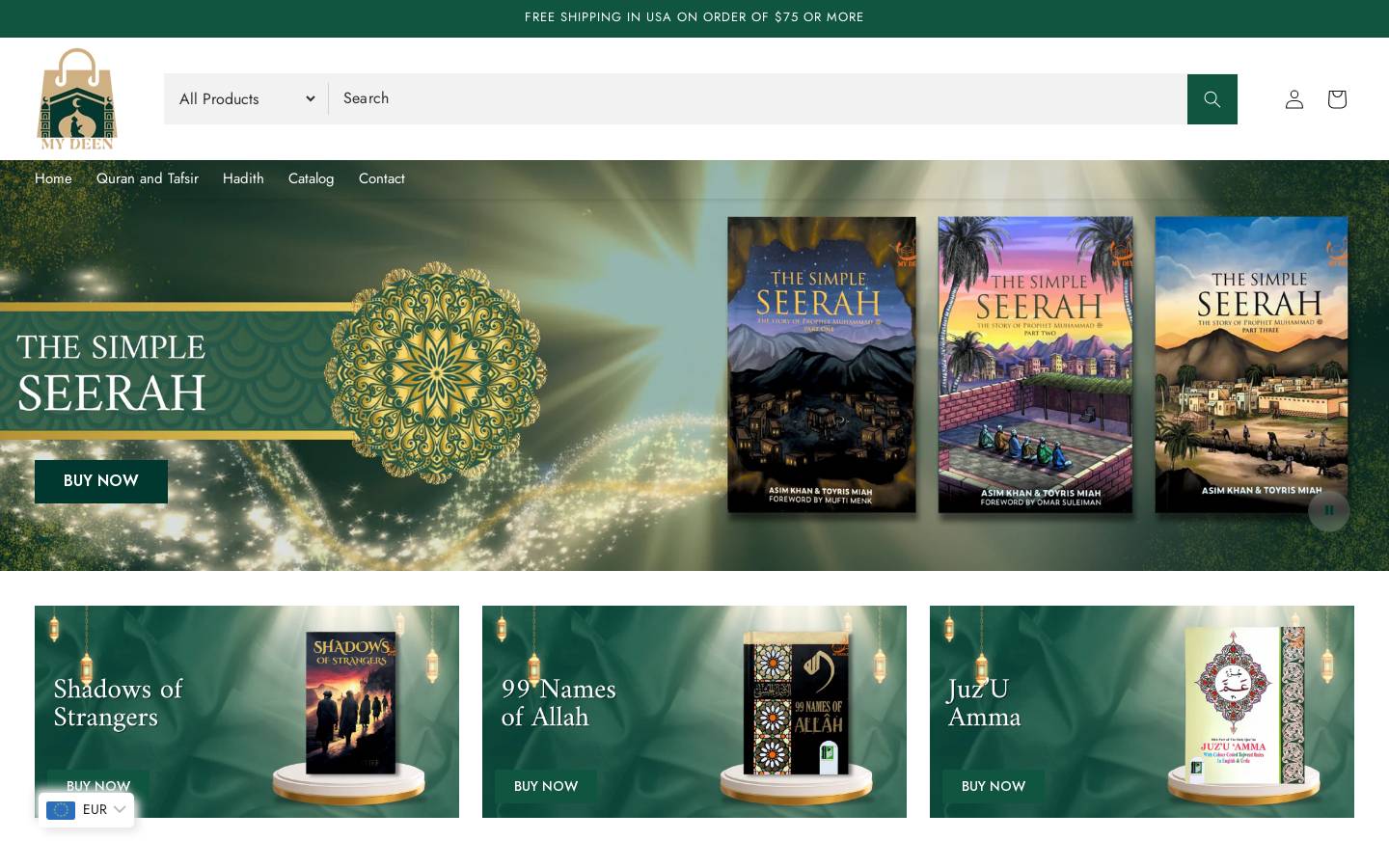 mydeen.eu homepage screenshot