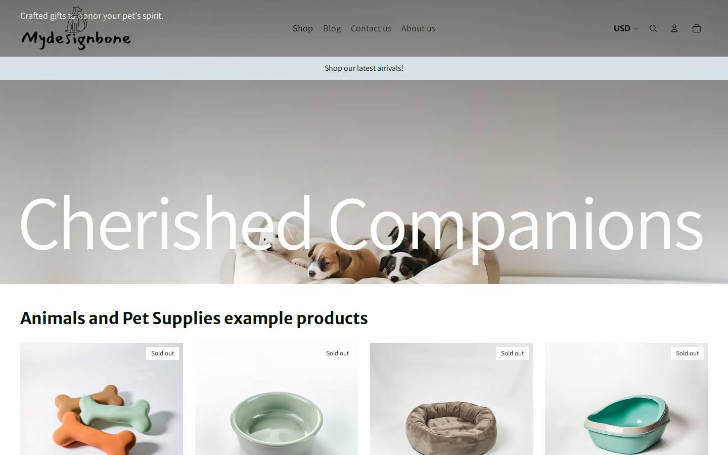 mydesignbone.com homepage screenshot