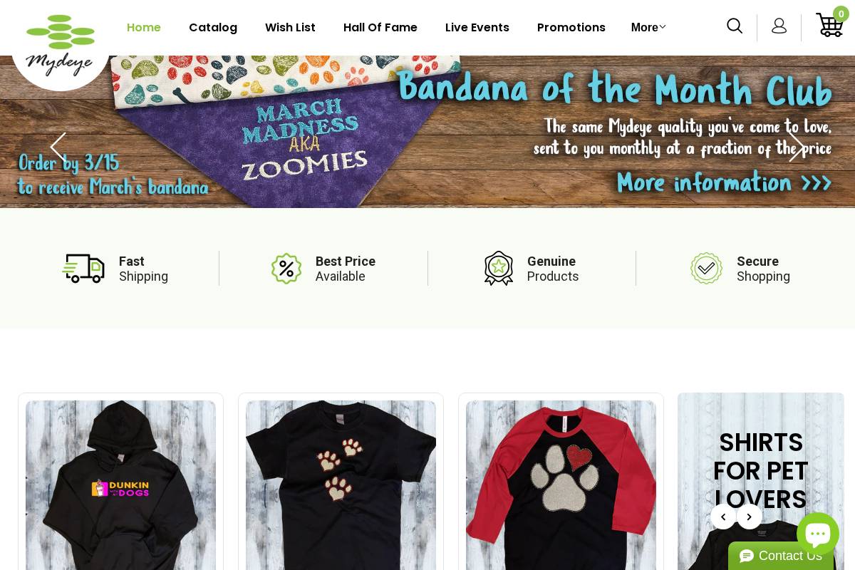 mydeye.com homepage screenshot