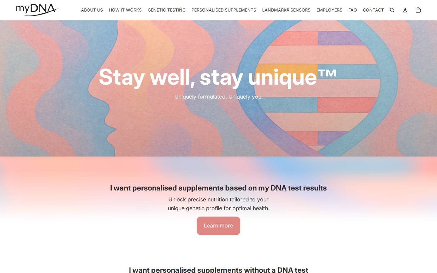 mydna.co.uk homepage screenshot