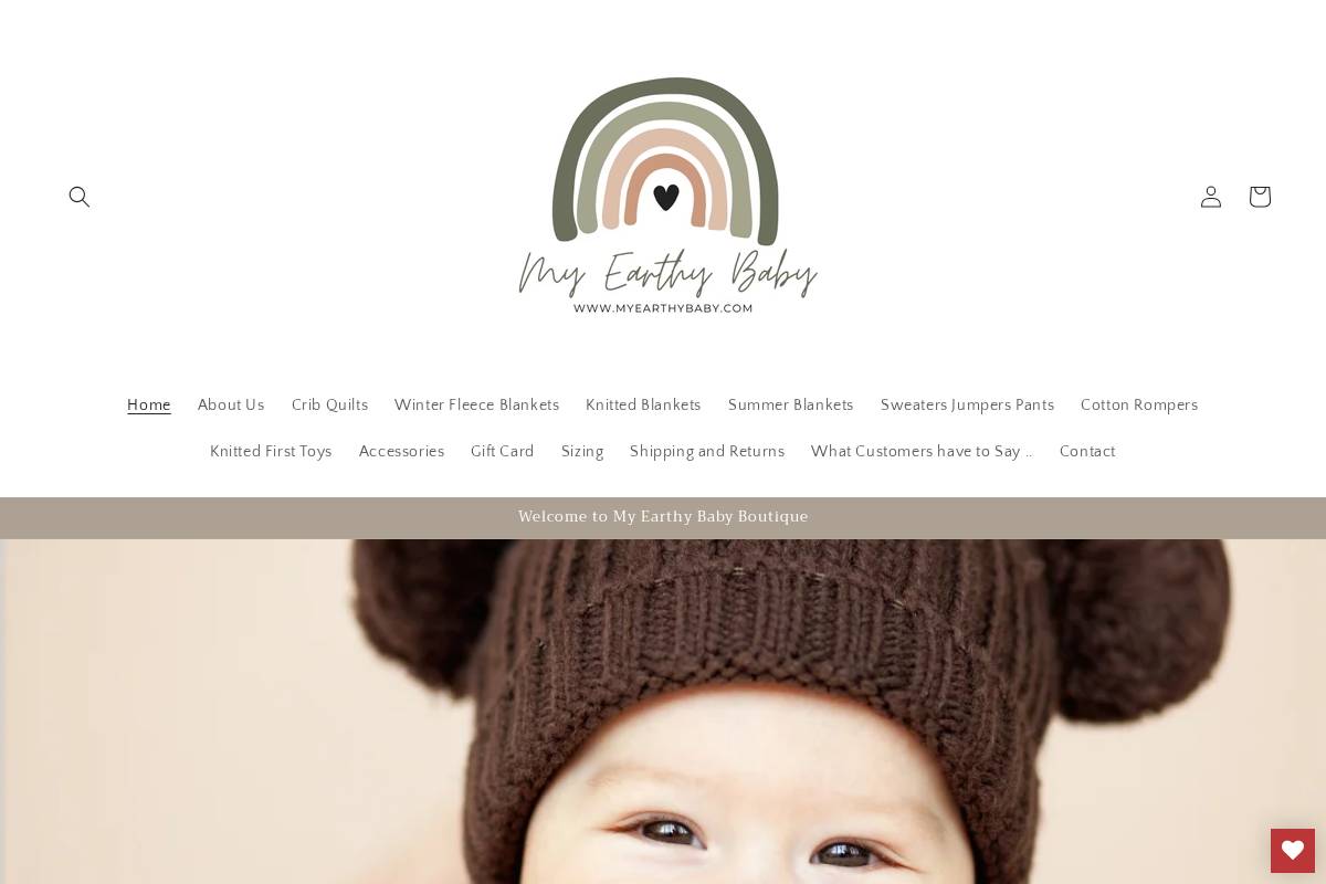 myearthybaby.com homepage screenshot