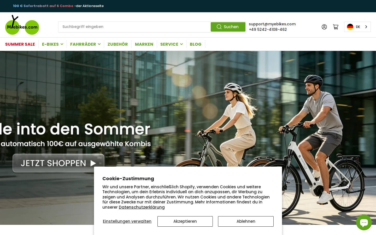 myebikes.com homepage screenshot