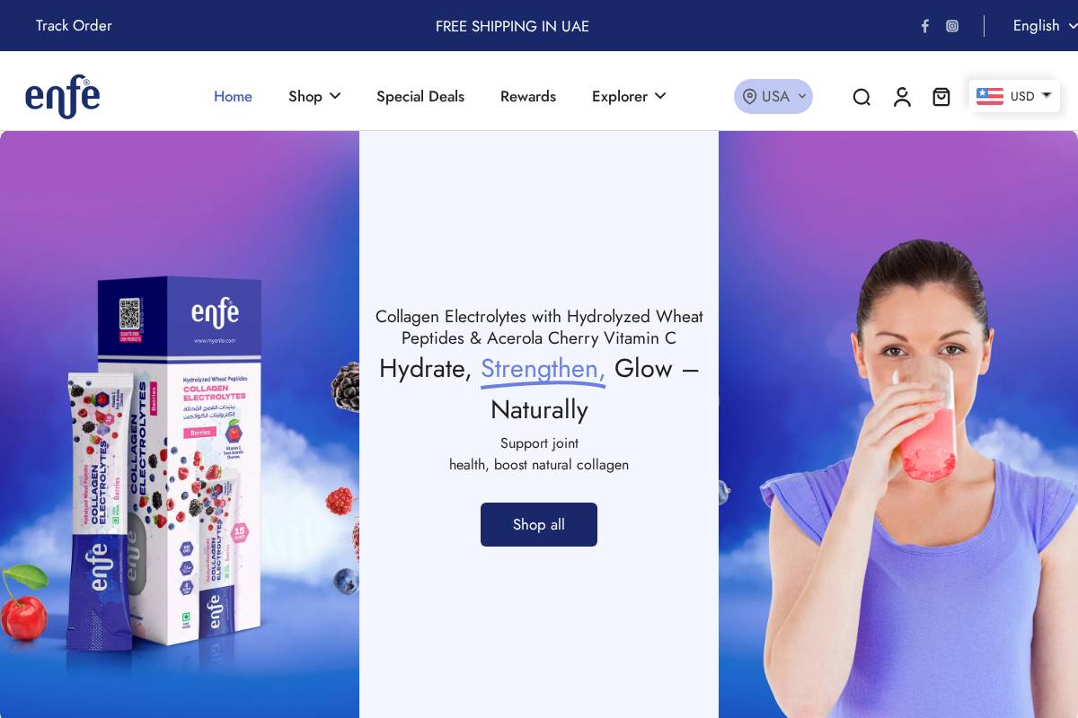 myenfe.com homepage screenshot