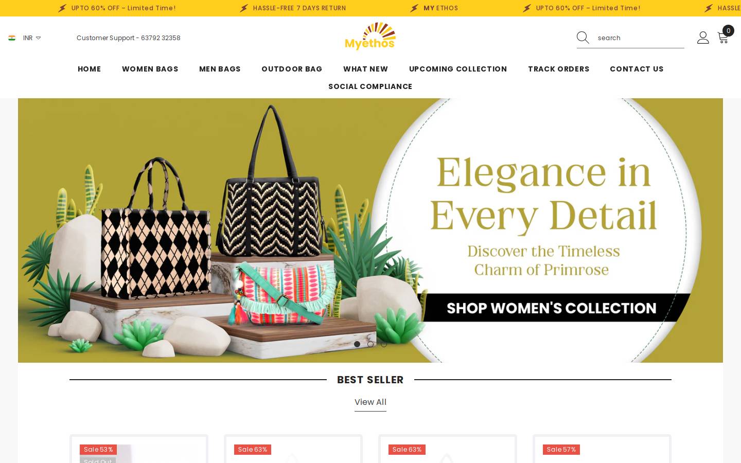myethos.in homepage screenshot