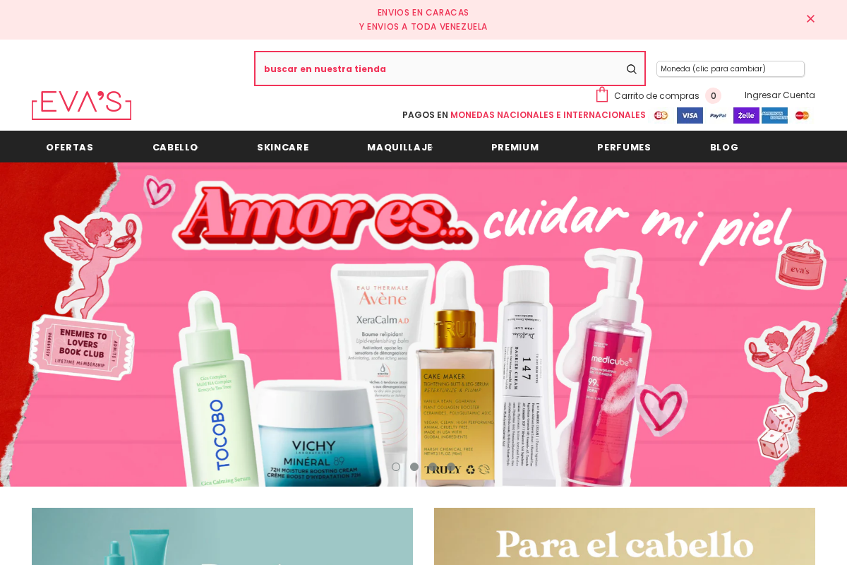 Eva Store homepage screenshot