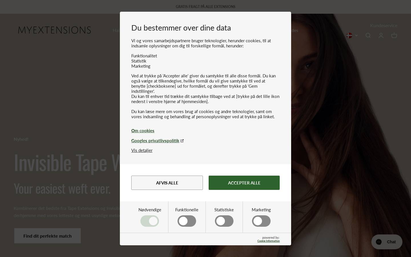 Myextensions homepage screenshot