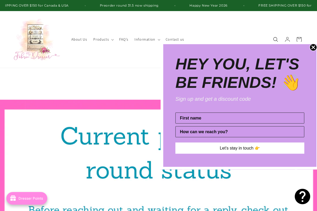 My Fabric Dresser homepage screenshot