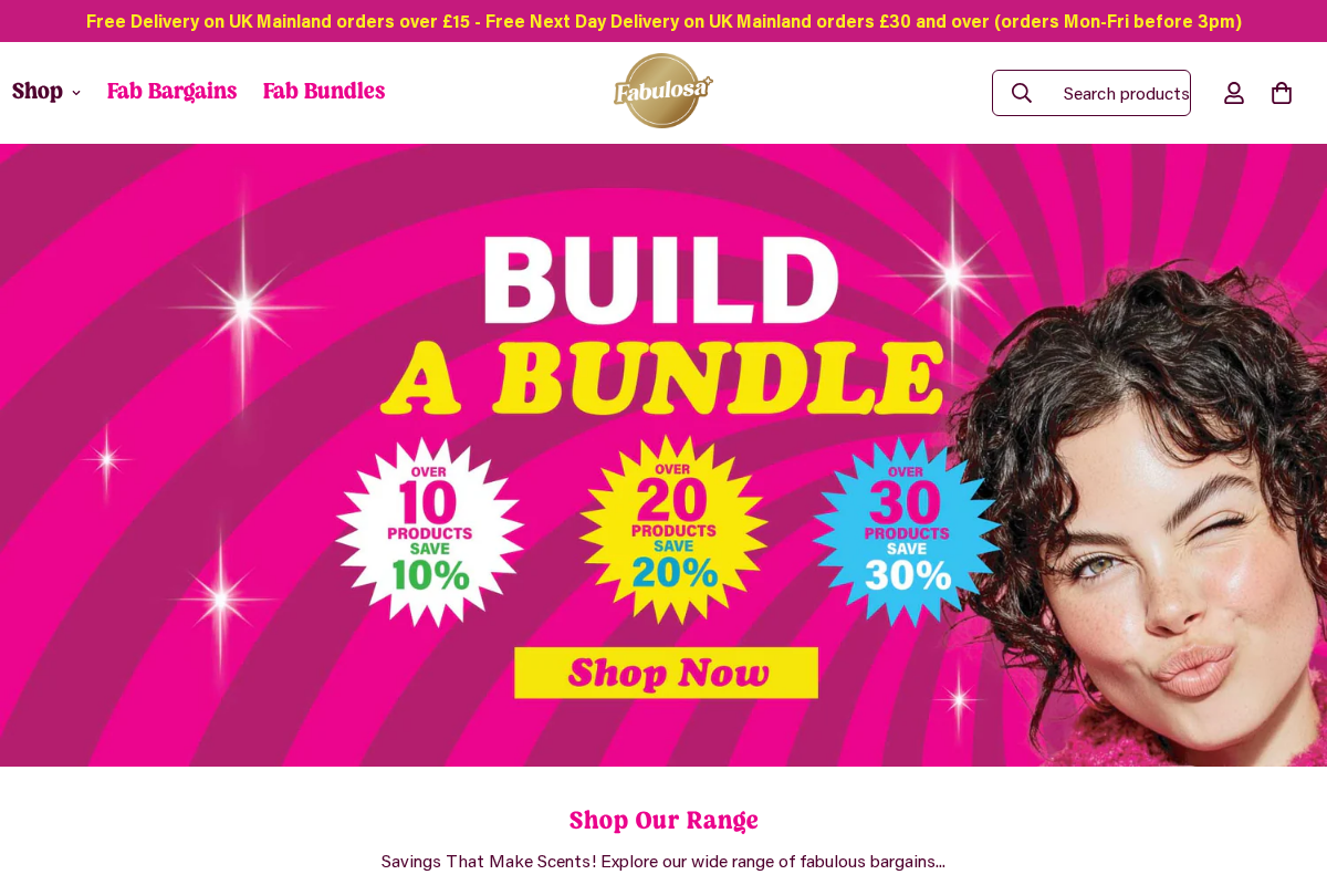 Fabulosa homepage screenshot