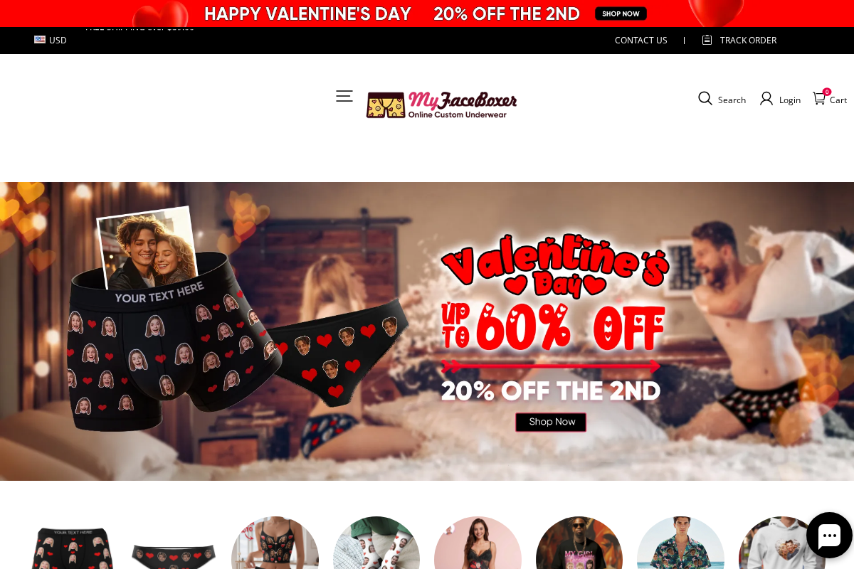 Myfaceboxer homepage screenshot