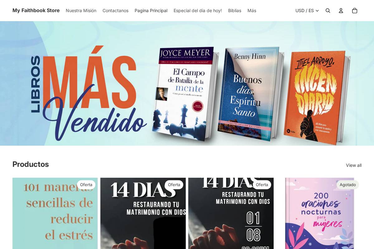 myfaithbookstore.com homepage screenshot