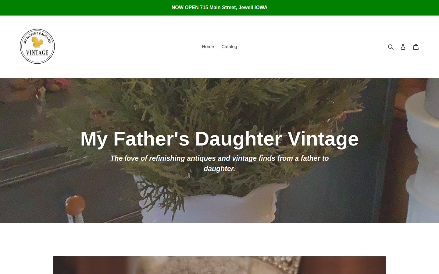 myfathersdaughtervintage.com homepage screenshot