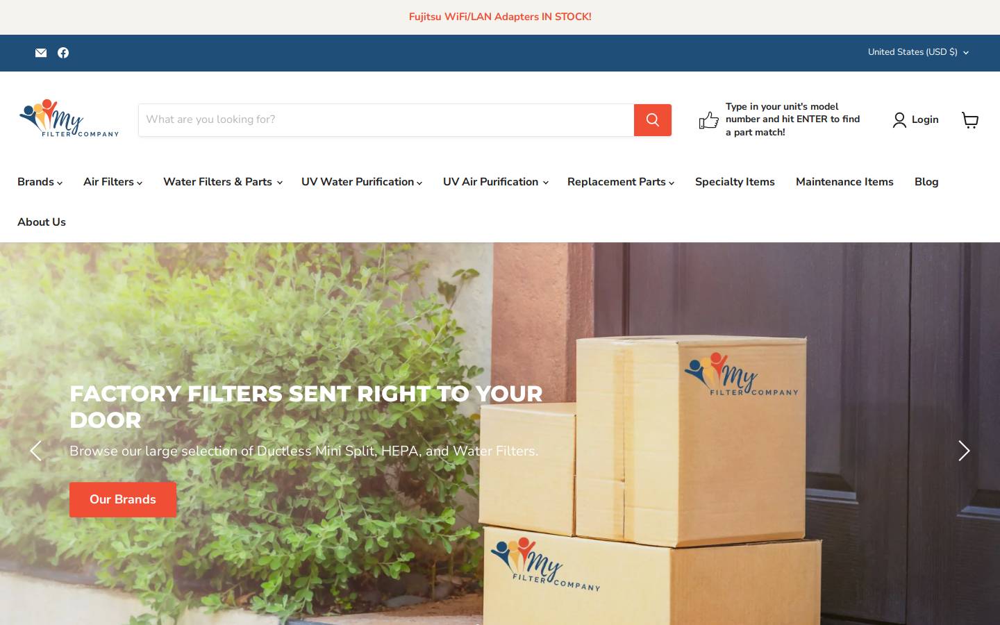myfilterco.com homepage screenshot