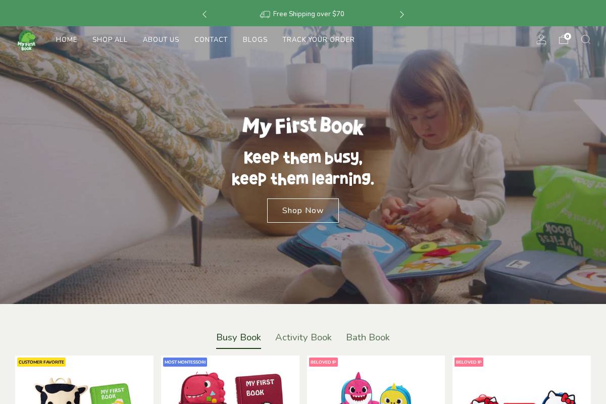 myfirstbook.us homepage screenshot