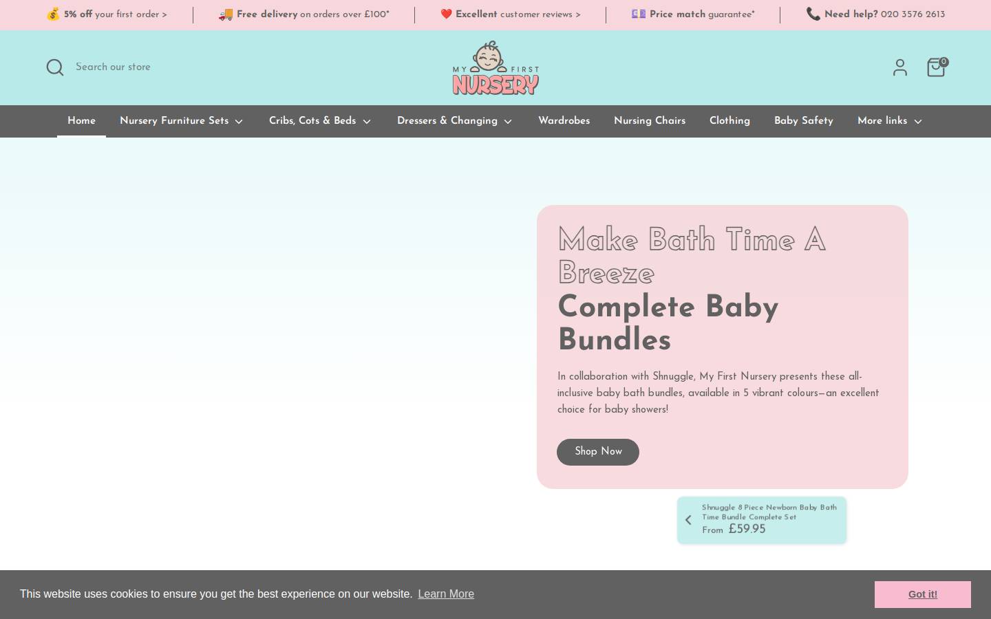 My First Nursery homepage screenshot