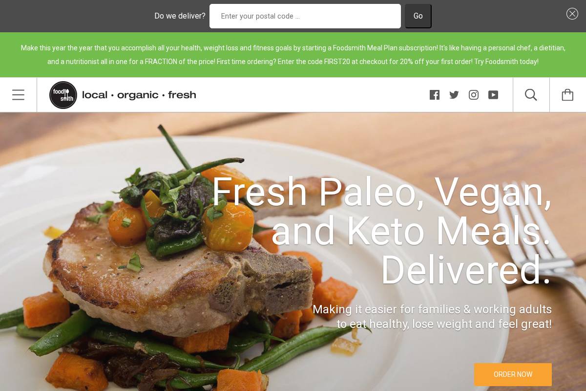 myfoodsmith.com homepage screenshot