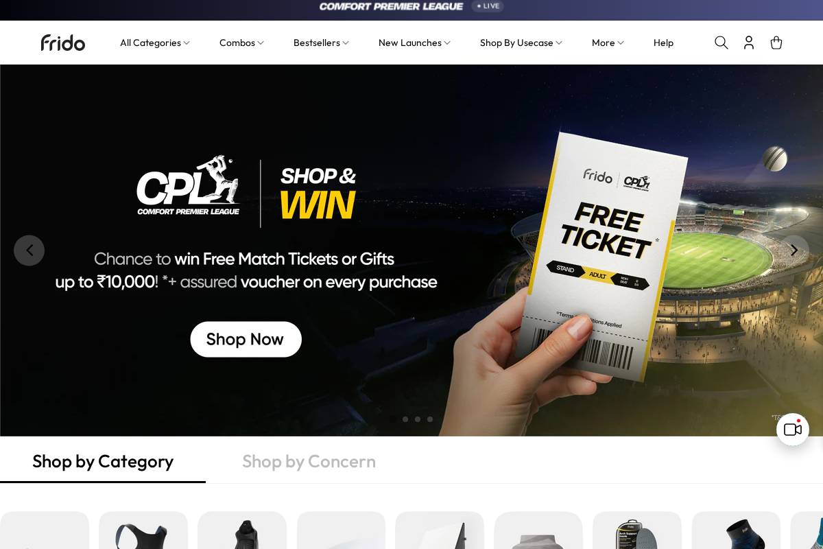 myfrido.com homepage screenshot