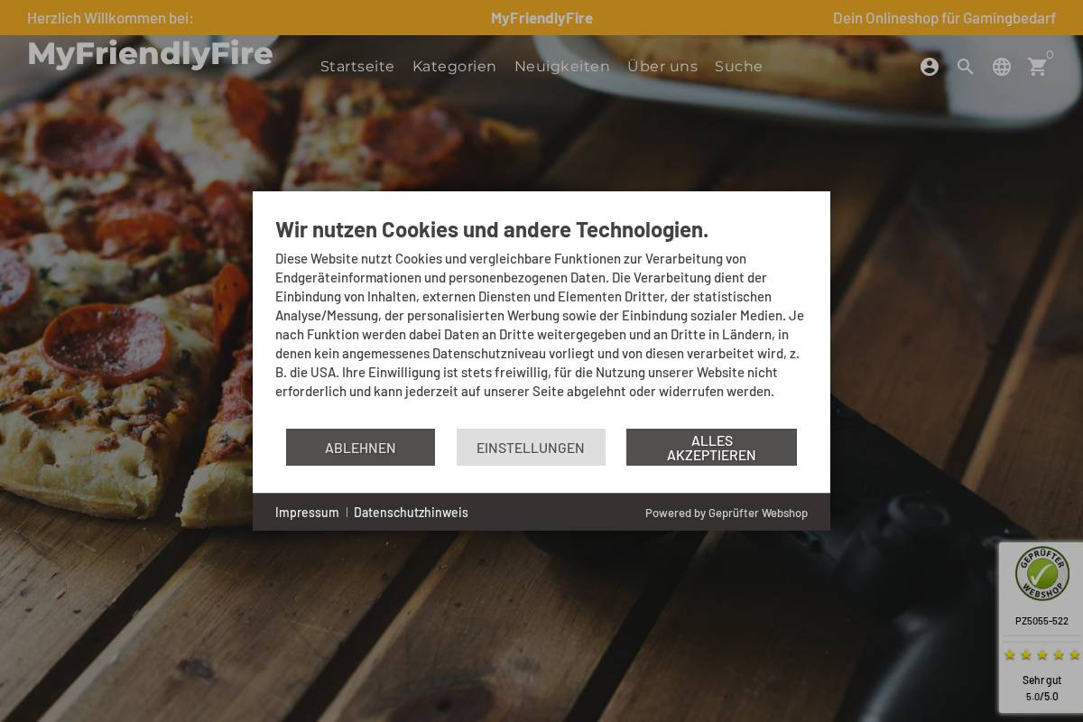 myfriendlyfire.de homepage screenshot