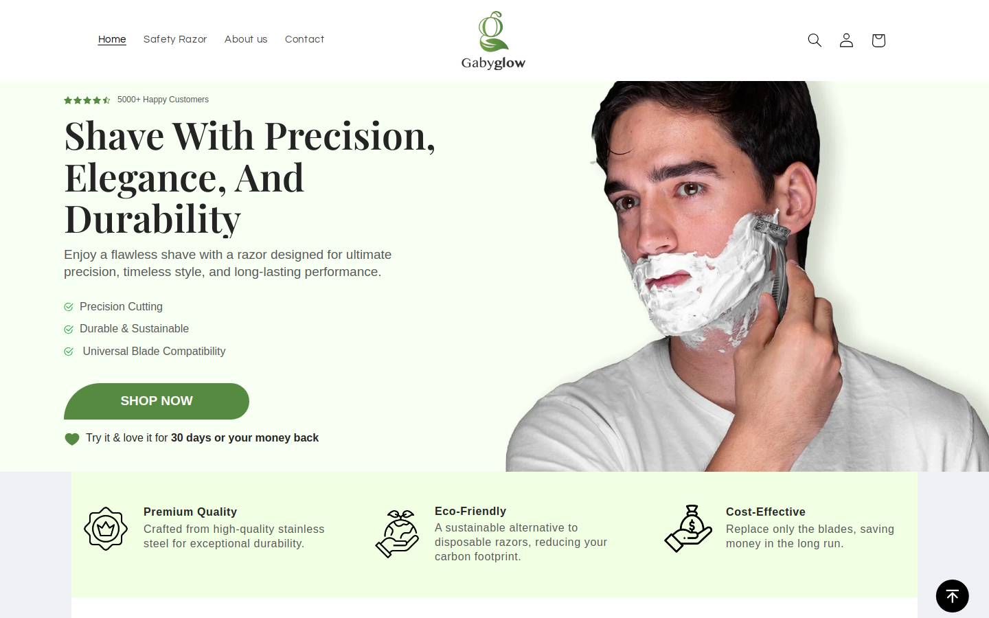 mygabyglow.com homepage screenshot