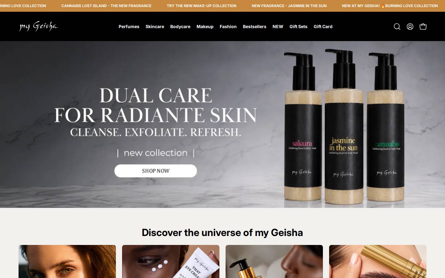 mygeisha.com homepage screenshot