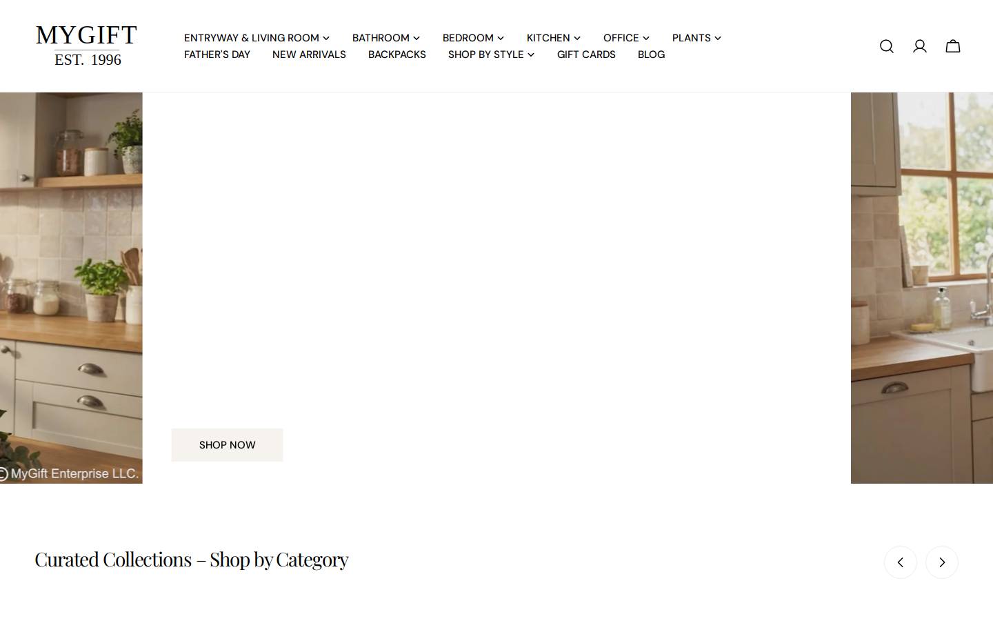 MyGift Enterprise homepage screenshot
