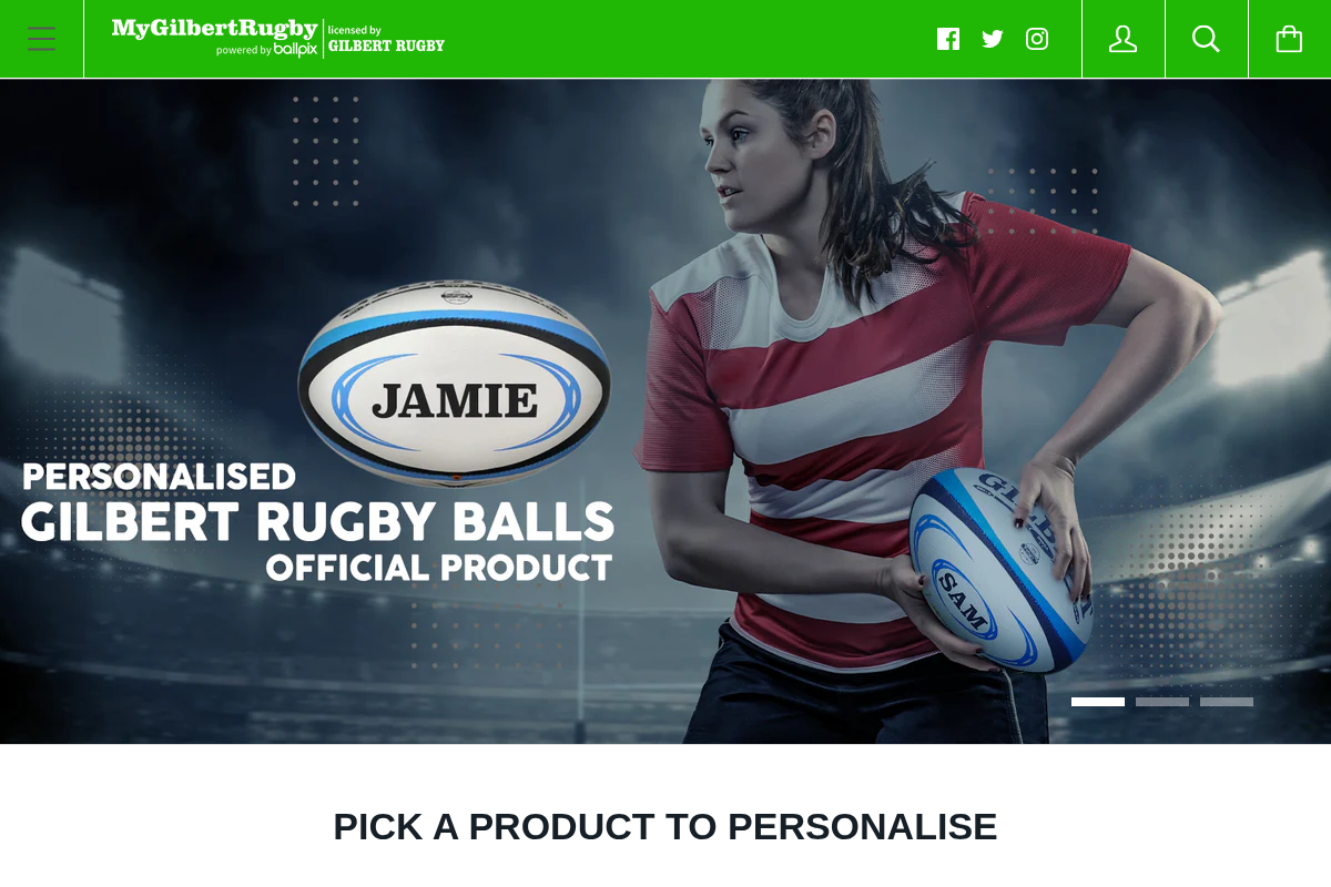 mygilbertrugby.com homepage screenshot