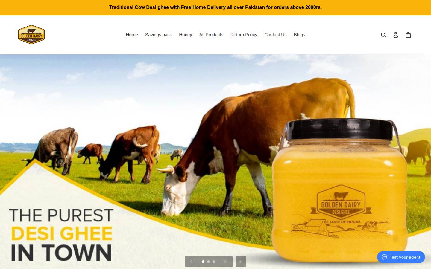 mygoldendairy.com homepage screenshot