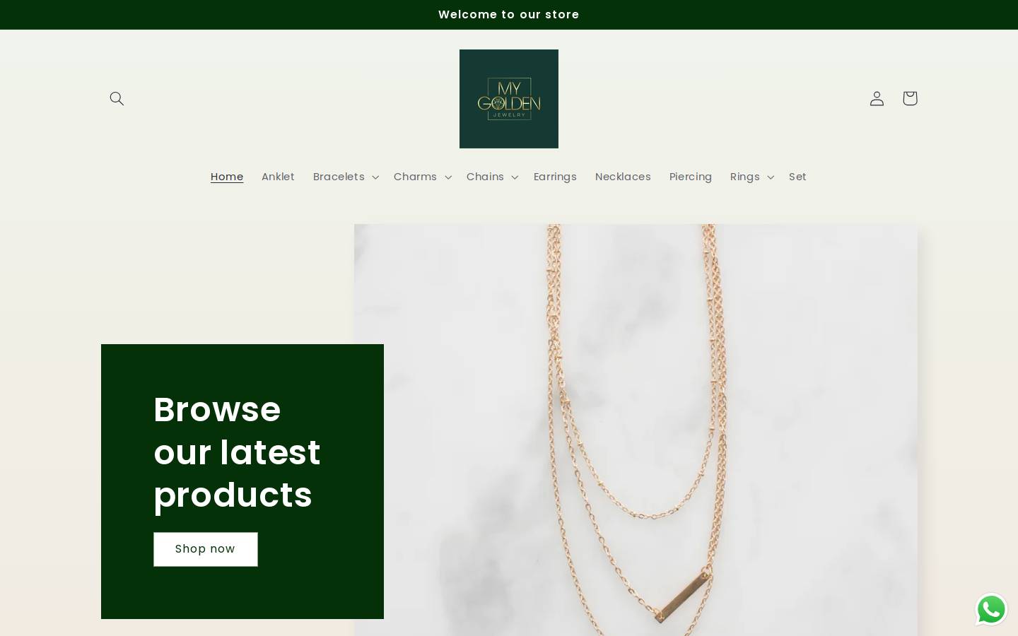 mygoldenjewelry.miami homepage screenshot