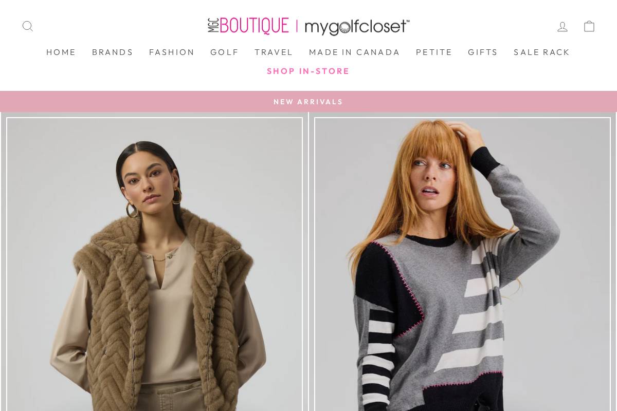 mygolfcloset.com homepage screenshot