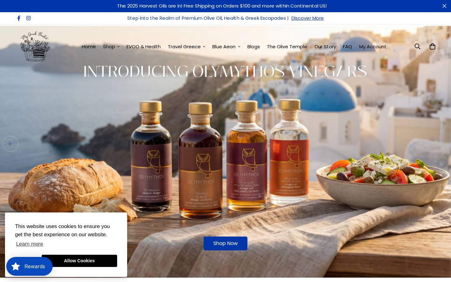 mygreekbasket.com homepage screenshot