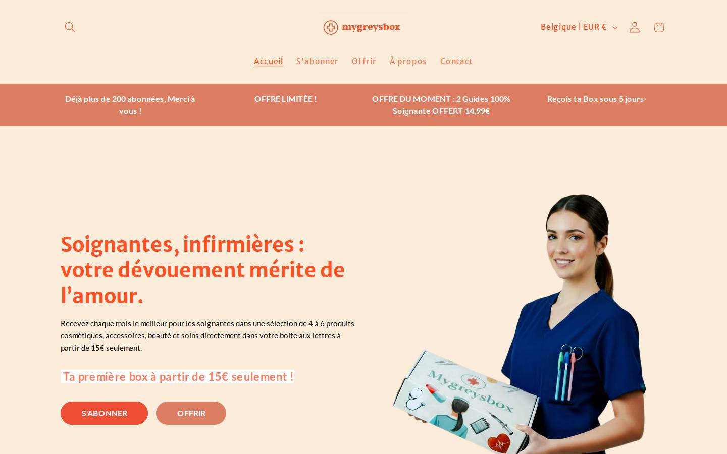 mygreysbox.com homepage screenshot