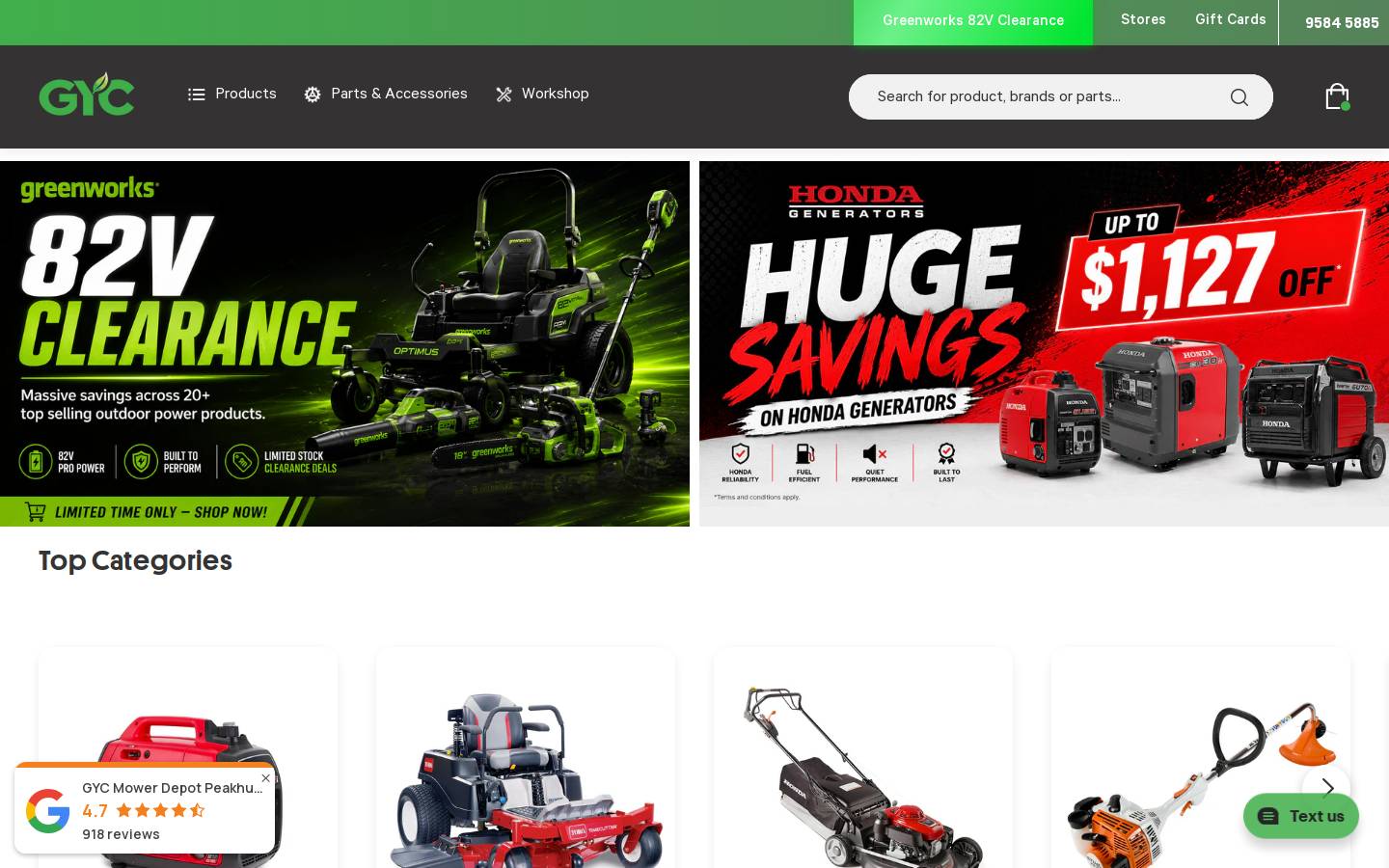mygyc.com.au homepage screenshot