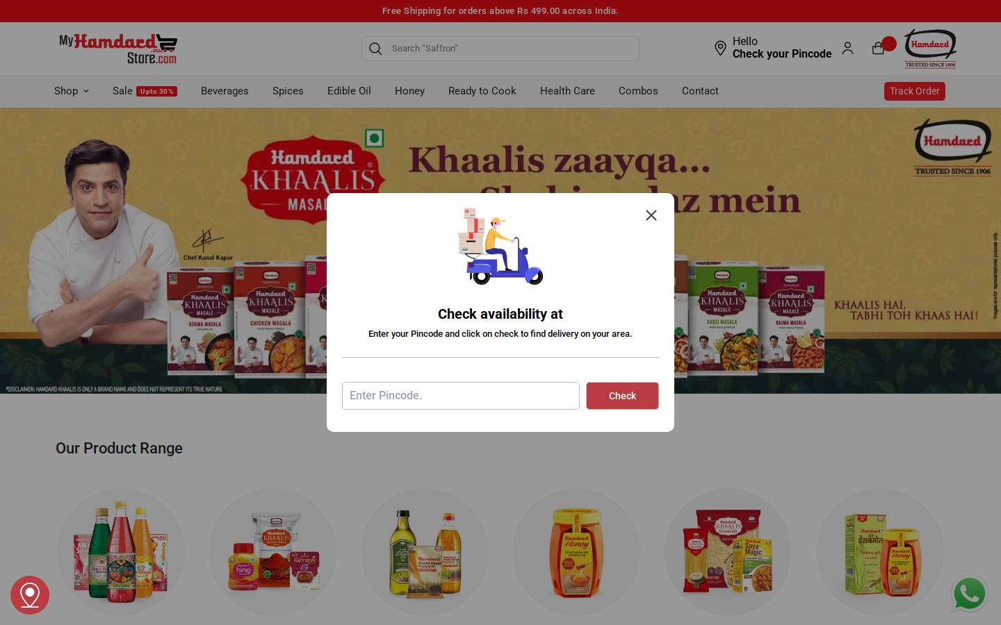 myhamdardstore.com homepage screenshot