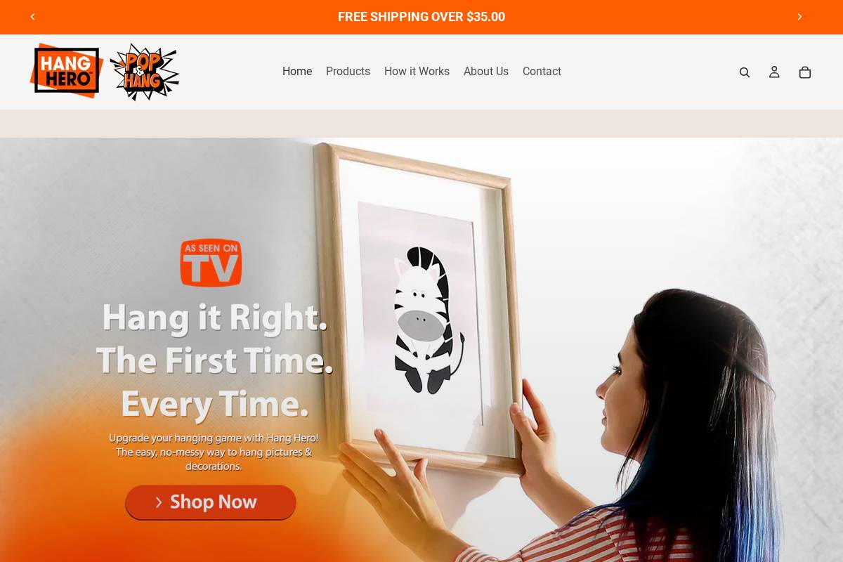 myhanghero.com homepage screenshot