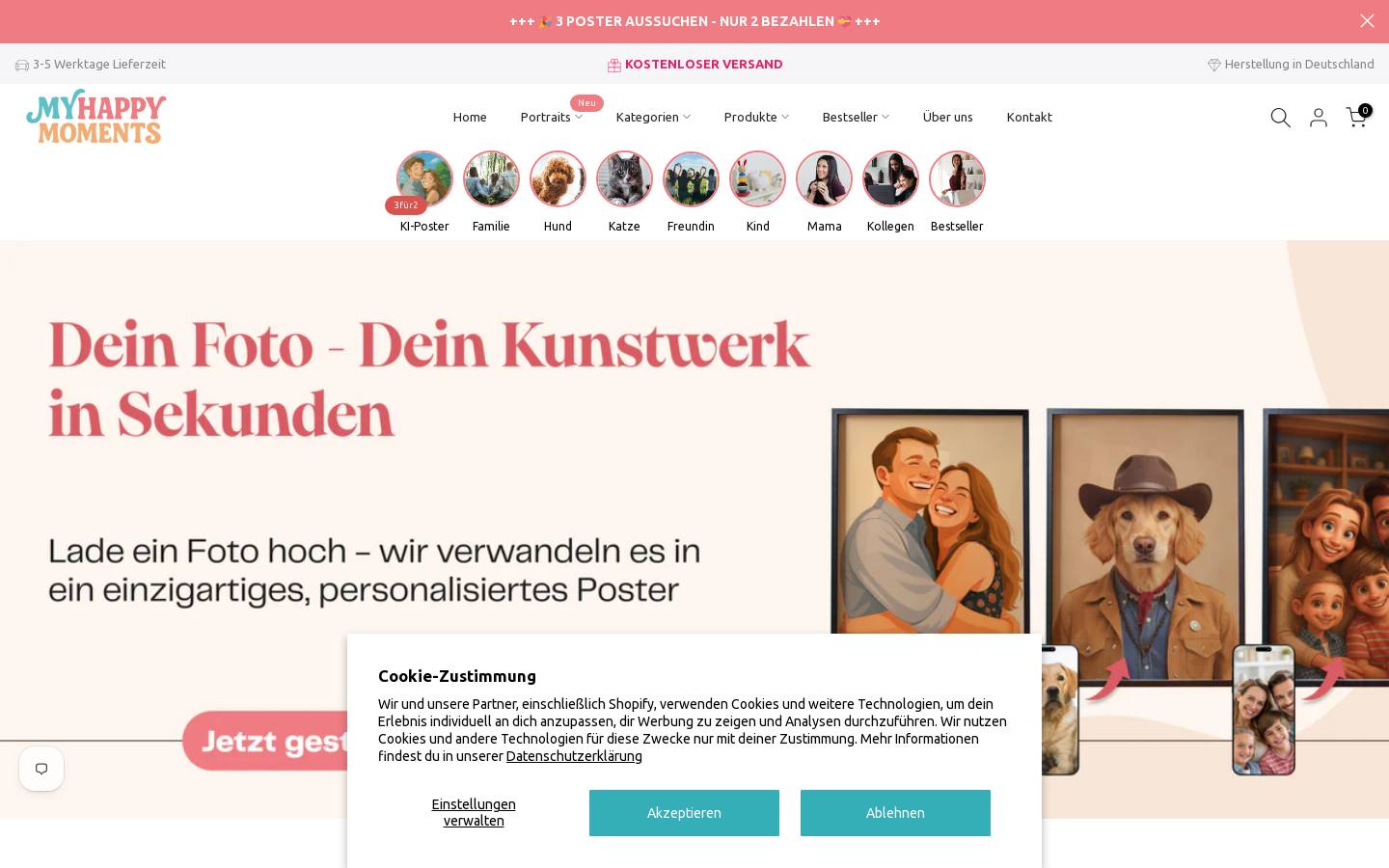 MyHappyMoments.de homepage screenshot