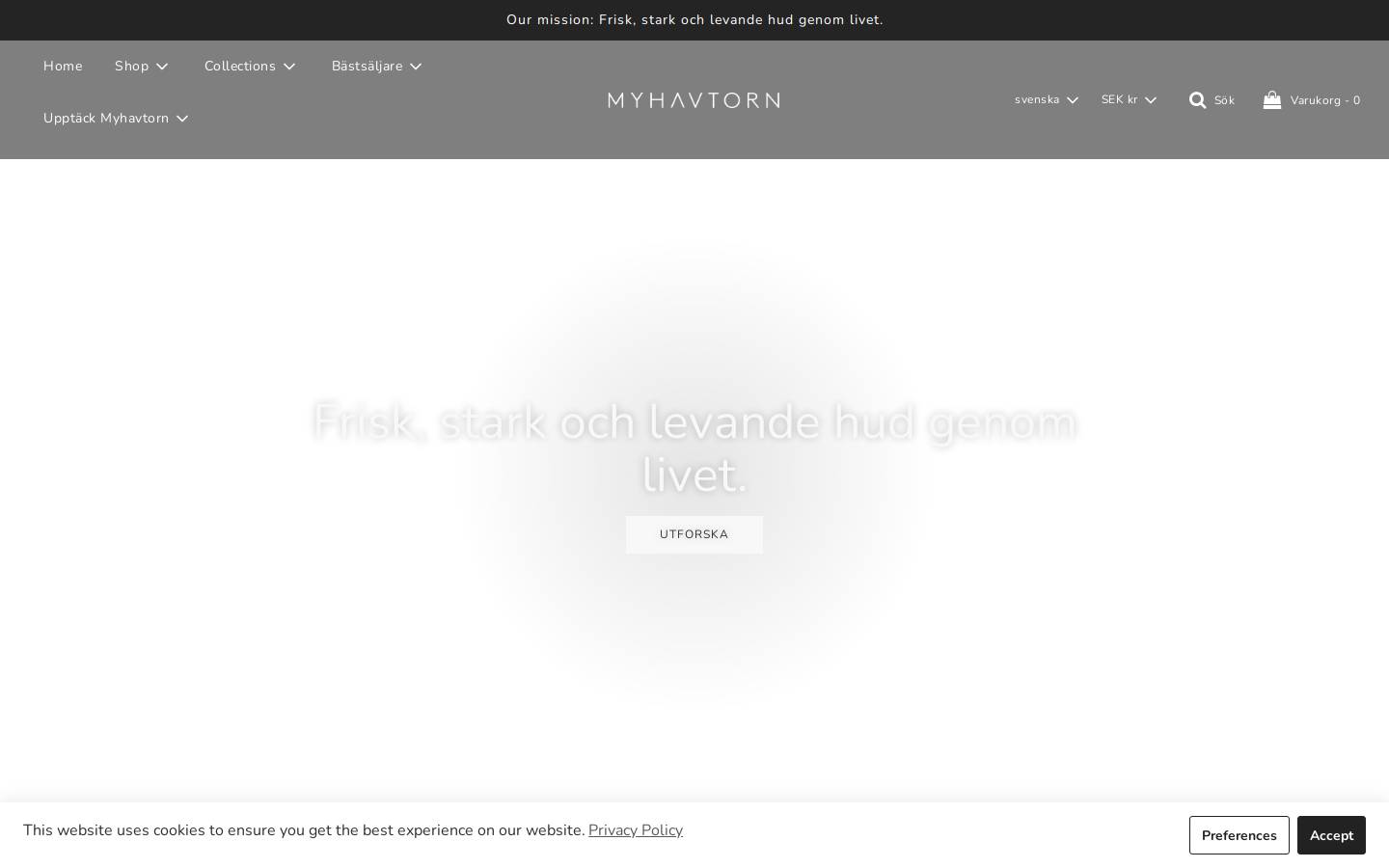 Myhavtorn homepage screenshot