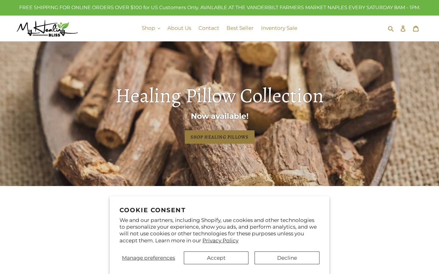 myhealingbliss.com homepage screenshot