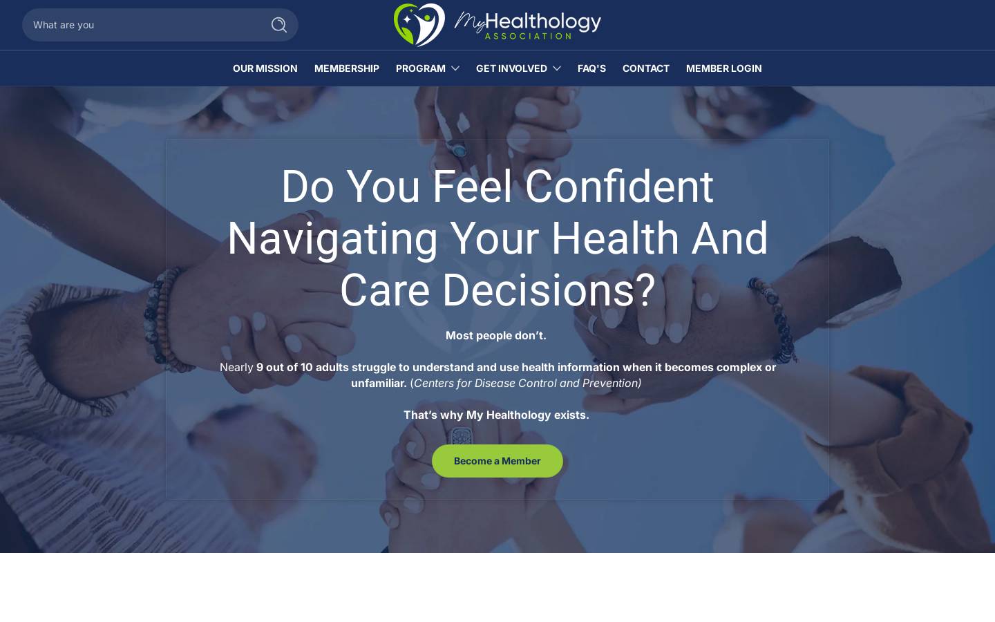 myhealthology.org homepage screenshot