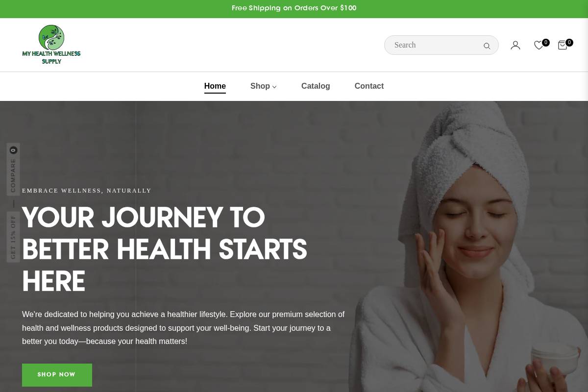 myhealthwellnesssupply.com homepage screenshot