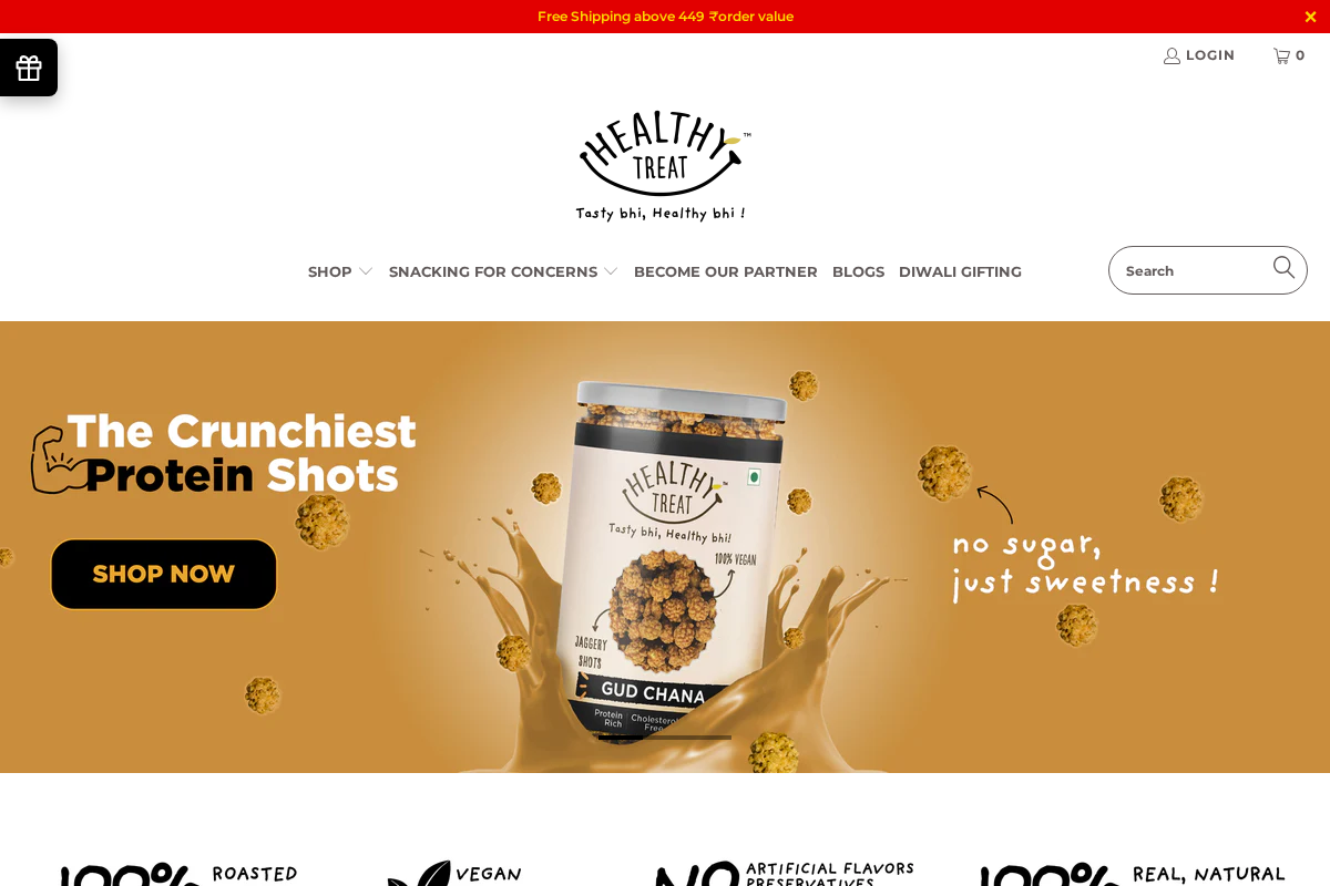 HEALTHY TREAT homepage screenshot