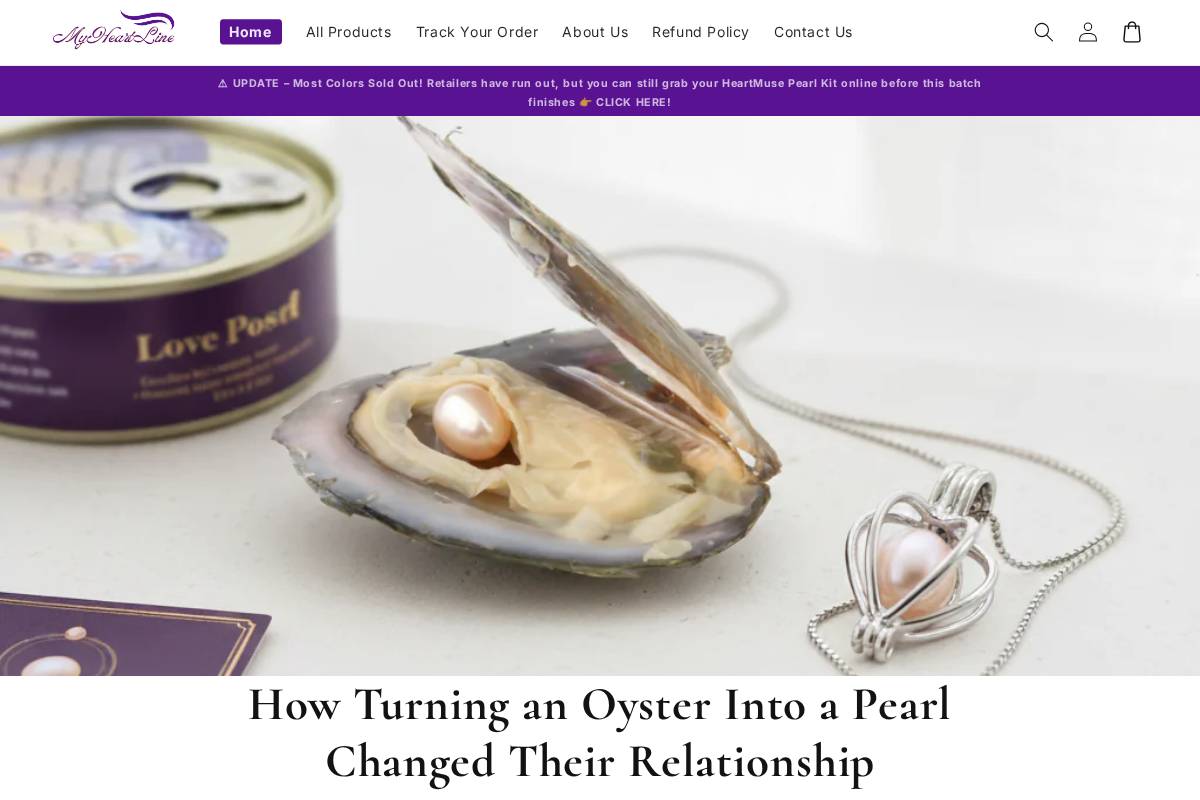 Heart Store homepage screenshot